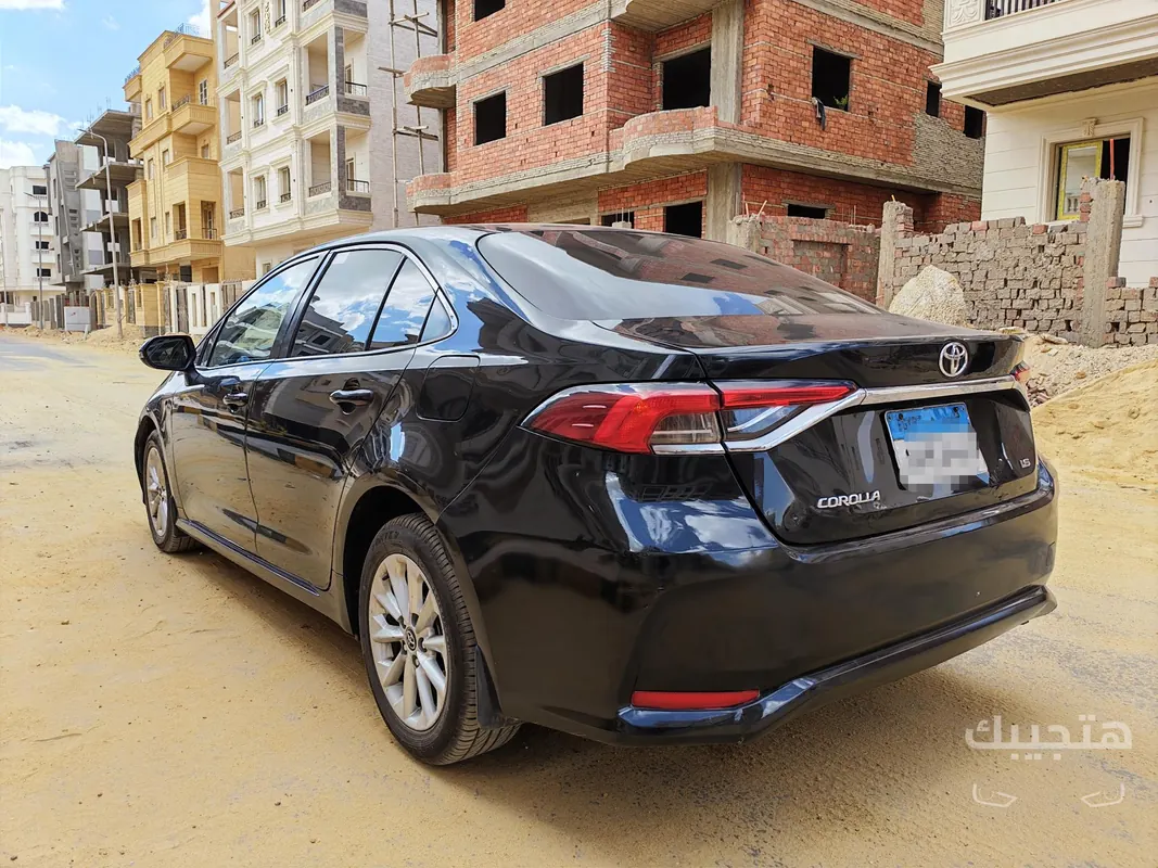 Rear and side view of 2019 Toyota Corolla