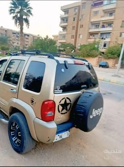 منظر خلفي وجانبي لسيارة جيب ليبرتي موديل 2002