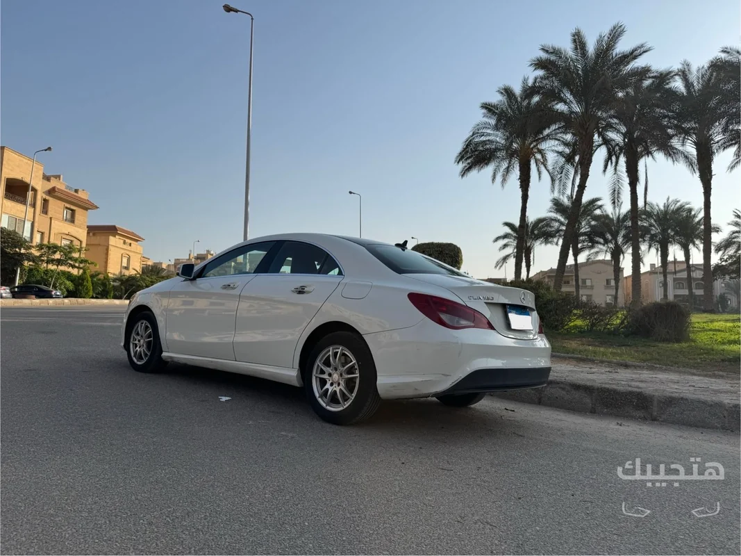 Rear and side view of 2014 Mercedes-Benz CLA 180