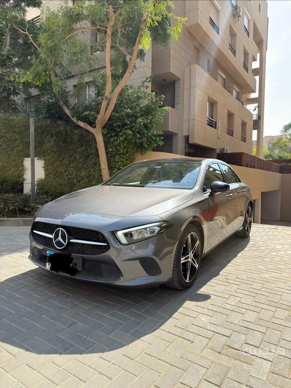 Front and side view of 2021 Mercedes-Benz A180