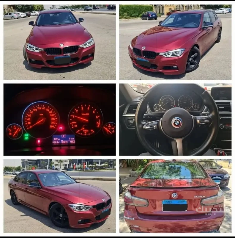 Front, Interior and rear view of 2015 BMW 320i