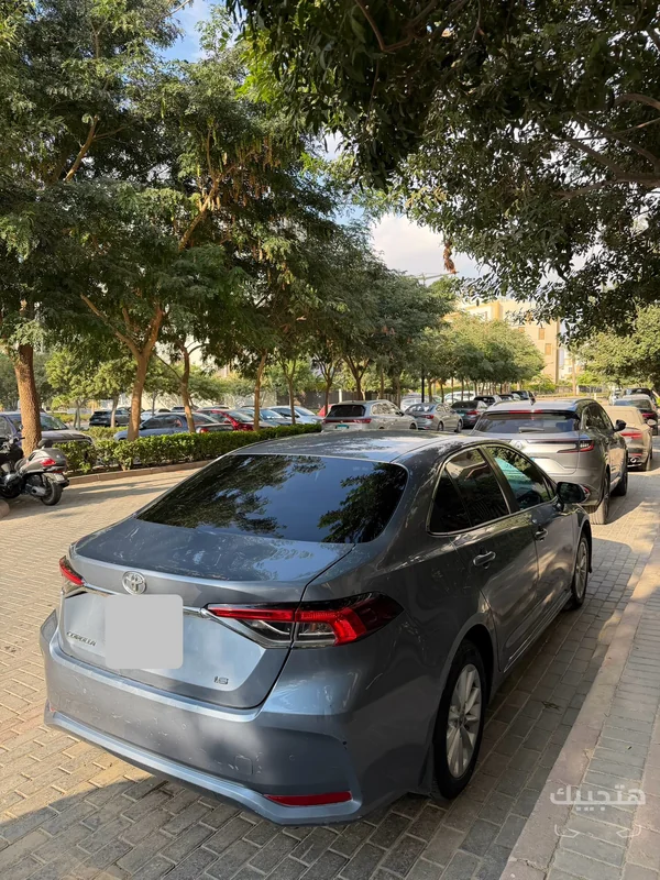 Rear and side view of 2020 Toyota Corolla