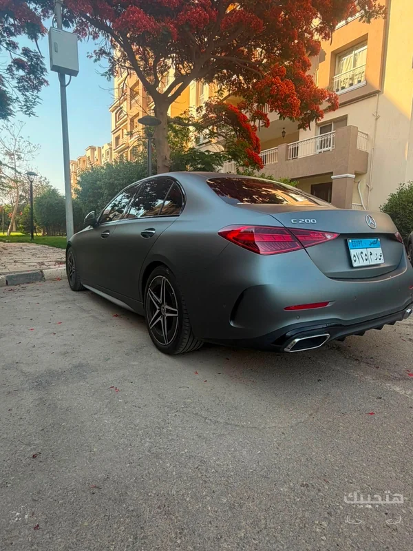 Rear and side view of 2025 Mercedes-Benz C200