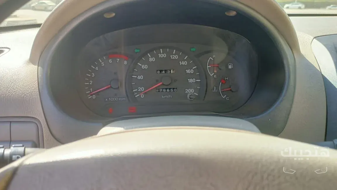 Dashboard view of 2008 Hyundai Verna