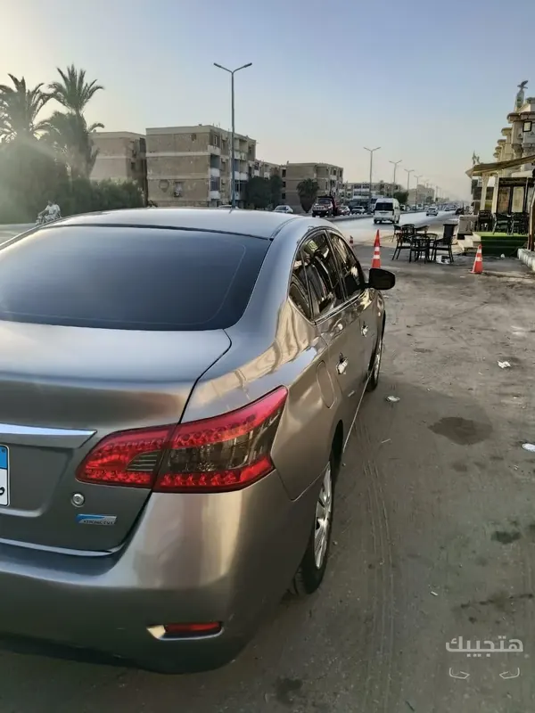 Rear and side view of 2015 Nissan Sentra